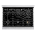 ZLINE 36 in. 5.2 cu. ft. Marino Gas Range with 6 Burner Cooktop and Convection Gas Oven in Stainless Steel (MGR36)
