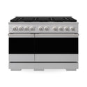 ZLINE 48 in. 6.7 cu. ft. Marino Double Oven Gas Range with 8 Burner Cooktop in Stainless Steel (MGR48)