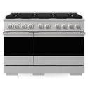 ZLINE 48 in. 6.7 cu. ft. Marino Double Oven Gas Range with 8 Burner Cooktop in Stainless Steel (MGR48)