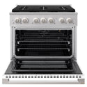 ZLINE 36 in. 5.2 cu. ft. Marino Gas Range with 6 Burner DuoPro™ Cooktop and Convection Gas Oven with White Matte Door (PMGR-WM-36)
