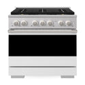 ZLINE 36 in. 5.2 cu. ft. Marino Gas Range with 6 Burner DuoPro™ Cooktop and Convection Gas Oven with White Matte Door (PMGR-WM-36)