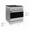 ZLINE 30 in. 4.2 cu. ft. Marino Gas Range with 4 Burner DuoPro™ Cooktop and Convection Gas Oven in Stainless Steel (PMGR30)