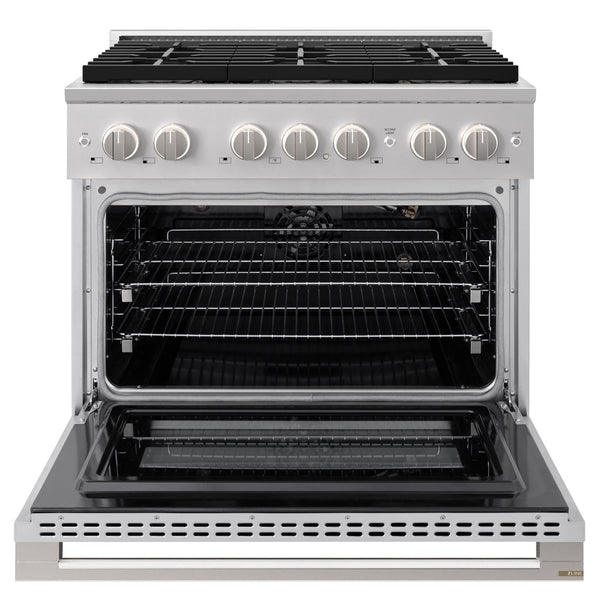ZLINE 36 in. 5.2 cu. ft. Marino Gas Range with 6 Burner DuoPro™ Cooktop and Convection Gas Oven in Stainless Steel (PMGR36)