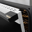 ZLINE Autograph Edition 36 in. 5.2 cu. ft. Marino Gas Range with 6 Burner DuoPro™ Cooktop and Convection Gas Oven with White Matte Door and Matte Black Accents (PMGRZ-WM-36-MB)