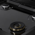 ZLINE 30 in. 4.2 cu. ft. Marino Dual Fuel Range with 4 Burner Gas Cooktop and Electric Convection Oven in Black Stainless Steel (MDRB-30)