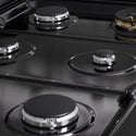 ZLINE 36 in. 5.2 cu. ft. Marino Gas Range with 6 Burner Cooktop and Convection Gas Oven in Black Stainless Steel (MGRB-36)