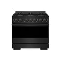 ZLINE 36 in. 5.2 cu. ft. Marino Gas Range with 6 Burner Cooktop and Convection Gas Oven in Black Stainless Steel (MGRB-36)