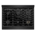ZLINE 36 in. 5.2 cu. ft. Marino Gas Range with 6 Burner Cooktop and Convection Gas Oven in Black Stainless Steel (MGRB-36)