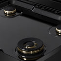 ZLINE 30 in. 4.2 cu. ft. Marino Gas Range with Convection Gas Oven in Black Stainless Steel with 4 Brass Burners (MGRB-BR-30)