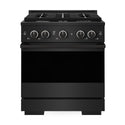 ZLINE 30 in. 4.2 cu. ft. Marino Gas Range with Convection Gas Oven in Black Stainless Steel with 4 Brass Burners (MGRB-BR-30)