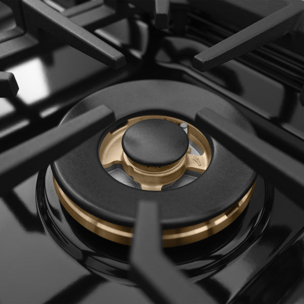 ZLINE 30 in. 4.2 cu. ft. Marino Gas Range with 4 Burner DuoPro™ Cooktop and Convection Gas Oven in Black Stainless Steel (PMGRB-30)
