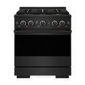 ZLINE 30 in. 4.2 cu. ft. Marino Gas Range with 4 Burner DuoPro™ Cooktop and Convection Gas Oven in Black Stainless Steel (PMGRB-30)