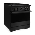 ZLINE 30 in. 4.2 cu. ft. Marino Gas Range with 4 Burner DuoPro™ Cooktop and Convection Gas Oven in Black Stainless Steel (PMGRB-30)