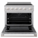 ZLINE 36 in. 5.2 cu. ft. Marino Induction Range with 5 Element Cooktop and Electric Convection Oven in Stainless Steel (MINR36)