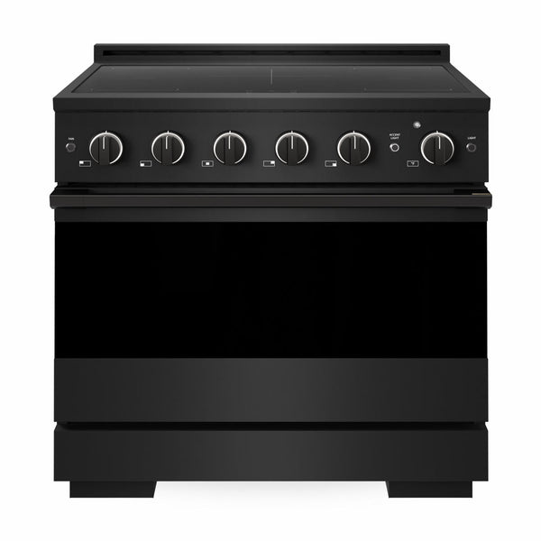 ZLINE 36 in. 5.2 cu. ft. Marino Induction Range with 5 Element Cooktop and Electric Convection Oven in Black Stainless Steel (MINRB-36)