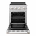 ZLINE 24 in. 3.2 cu. ft. Marino Induction Range with 3 Element Cooktop and Electric Convection Oven in Satin Stainless Steel (MINRS-24)