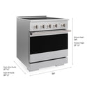 ZLINE 30 in. 4.2 cu. ft. Marino Induction Range with 4 Element Cooktop and Electric Convection Oven in Satin Stainless Steel (MINRS-30)