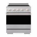 ZLINE 30 in. 4.2 cu. ft. Marino Induction Range with 4 Element Cooktop and Electric Convection Oven in Satin Stainless Steel (MINRS-30)