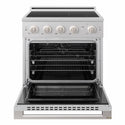 ZLINE 30 in. 4.2 cu. ft. Marino Induction Range with 4 Element Cooktop and Electric Convection Oven in Satin Stainless Steel (MINRS-30)