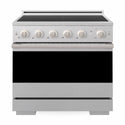 ZLINE 36 in. 5.2 cu. ft. Marino Induction Range with 5 Element Cooktop and Electric Convection Oven in Satin Stainless Steel (MINRS-36)