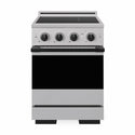 ZLINE Autograph Edition 24 in. 3.2 cu. ft. Marino Induction Range with 3 Element Cooktop and Electric Convection Oven in Stainless Steel with Matte Black Accents (MINRZ-24-MB)