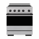 ZLINE Autograph Edition 30 in. 4.2 cu. ft. Marino Induction Range with 4 Element Cooktop and Electric Convection Oven in Stainless Steel with Matte Black Accents (MINRZ-30-MB)