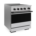 ZLINE Autograph Edition 30 in. 4.2 cu. ft. Marino Induction Range with 4 Element Cooktop and Electric Convection Oven in Stainless Steel with Matte Black Accents (MINRZ-30-MB)