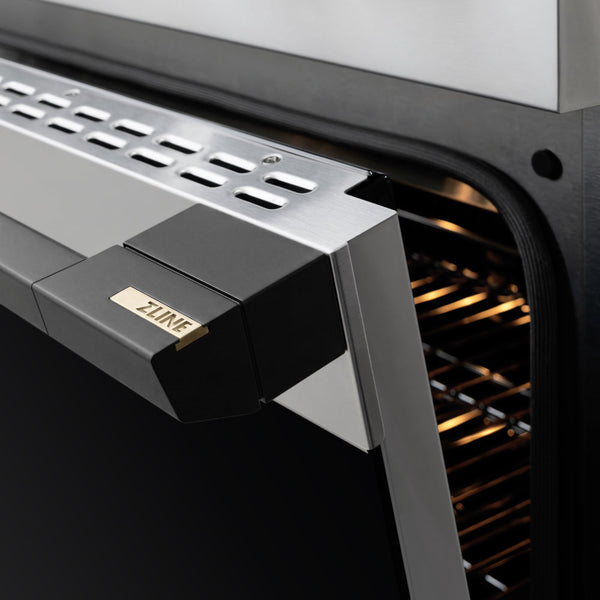 ZLINE Autograph Edition 36 in. 5.2 cu. ft. Marino Induction Range with 5 Element Cooktop and Electric Convection Oven in Stainless Steel with Matte Black Accents (MINRZ-36-MB)
