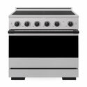 ZLINE Autograph Edition 36 in. 5.2 cu. ft. Marino Induction Range with 5 Element Cooktop and Electric Convection Oven in Stainless Steel with Matte Black Accents (MINRZ-36-MB)
