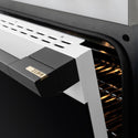 ZLINE Autograph Edition 36 in. 5.2 cu. ft. Marino Induction Range with 5 Element Cooktop and Electric Convection Oven in Stainless Steel with White Matte Door and Matte Black Accents (MINRZ-WM-36-MB)
