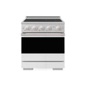 ZLINE 30 in. 4.2 cu. ft. Marino Induction Range with 4 Element Cooktop and Electric Convection Oven in Stainless Steel with White Matte Door (MINR-WM-30)