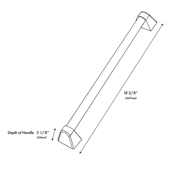 ZLINE 24 in. Microwave Helix Handle (Set of 1) in Black Stainless Steel (MWHZ-24-K-BS)