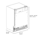 ZLINE 24 in. Tallac Series 3rd Rack Dishwasher in Custom Panel Ready with Stainless Steel Tub, 51dBa (DWV-24) dimensional diagram with measurements.