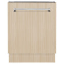 ZLINE 24 in. Tallac Series 3rd Rack Panel Ready Dishwasher with Stainless Steel Tub, 51dBa (DWV-24) front, closed.