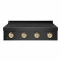 ZLINE Autograph Edition 30 in. Paramount Induction Rangetop with 4 Element Cooktop in Black Stainless Steel and Champagne Bronze Accents (SINRTBZ-30-CB)