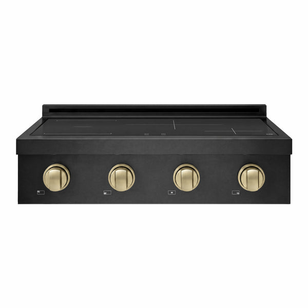ZLINE Autograph Edition 30 in. Paramount Induction Rangetop with 4 Element Cooktop in Black Stainless Steel and Champagne Bronze Accents (SINRTBZ-30-CB)