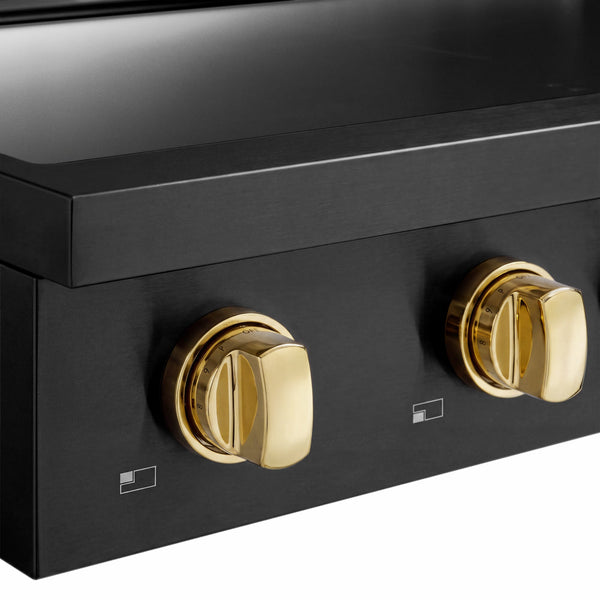 ZLINE Autograph Edition 30 in. Paramount Induction Rangetop with 4 Element Cooktop in Black Stainless Steel and Polished Gold Accents (SINRTBZ-30-G)