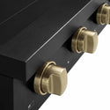 ZLINE Autograph Edition 36 in. Paramount Induction Rangetop with 5 Element Cooktop in Black Stainless Steel and Champagne Bronze Accents (SINRTBZ-36-CB)