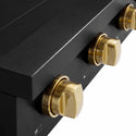 ZLINE Autograph Edition 36 in. Paramount Induction Rangetop with 5 Element Cooktop in Black Stainless Steel and Polished Gold Accents (SINRTBZ-36-G)