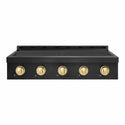 ZLINE Autograph Edition 36 in. Paramount Induction Rangetop with 5 Element Cooktop in Black Stainless Steel and Polished Gold Accents (SINRTBZ-36-G)