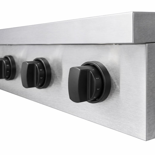 ZLINE Autograph Edition 30 in. Paramount Induction Rangetop with 4 Element Cooktop in Satin Stainless Steel and Matte Black Accents (SINRTSZ-30-MB)
