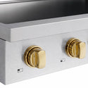 ZLINE Autograph Edition 36 in. Paramount Induction Rangetop with 5 Element Cooktop in Satin Stainless Steel and Polished Gold Accents (SINRTSZ-36-G)