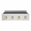 ZLINE Autograph Edition 30 in. Paramount Induction Rangetop with 4 Element Cooktop in Stainless Steel and Polished Gold Accents (SINRTZ-30-G)