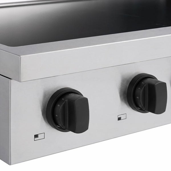 ZLINE Autograph Edition 36 in. Paramount Induction Rangetop with 5 Element Cooktop in Stainless Steel and Matte Black Accents (SINRTZ-36-MB)
