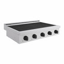 ZLINE Autograph Edition 36 in. Paramount Induction Rangetop with 5 Element Cooktop in Stainless Steel and Matte Black Accents (SINRTZ-36-MB)
