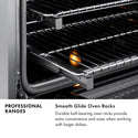 ZLINE Autograph Edition 48 in. 6.0 cu. ft. Legacy Dual Fuel Range with 7 Burner Gas Cooktop and 2 Electric Ovens in Stainless Steel and Champagne Bronze Accents (RAZ-48-CB)