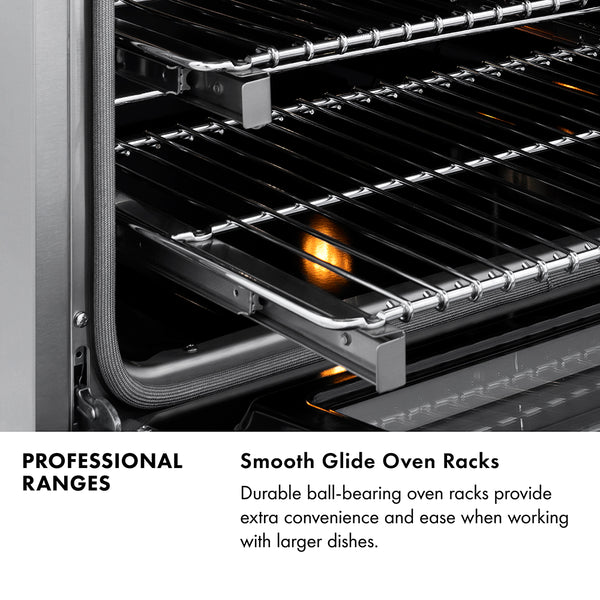 ZLINE 48 in. 6.0 cu. ft. Legacy Dual Fuel Range with 7 Burner Gas Cooktop and 2 Electric Ovens in Stainless Steel with Satin Stainless Steel Doors (RA-SN-48)