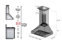 30" Ducted Fingerprint Resistant Stainless Steel Range Hood with Copper Shell (8654C-30)