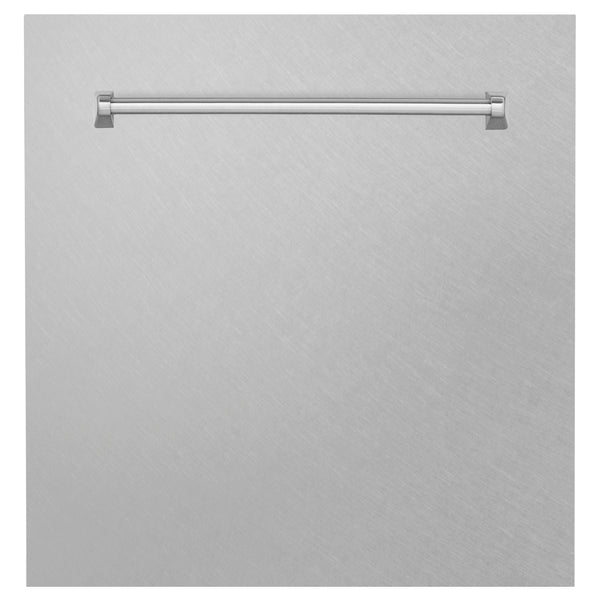 ZLINE 24" Monument Dishwasher Panel in Fingerprint Resistant Stainless Steel with Traditional Handle (DPMT-SN-24)