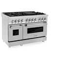 ZLINE 48 in. 6.0 cu. ft. Legacy Dual Fuel Range with 7 Burner Gas Cooktop and 2 Electric Ovens in Stainless Steel with Satin Stainless Steel Doors (RA-SN-48)